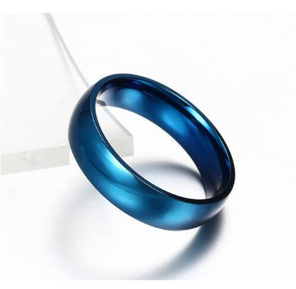 Vnox 6mm Classic Plain Polished Wedding Ring / Simple Comfort Fit Stainless Steel Band for Men and Women