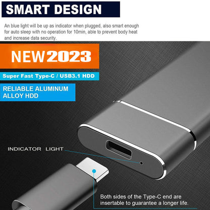 High-Capacity External M.2 SSD Stick - High-Speed USB Type-C Portable Solid State Drive