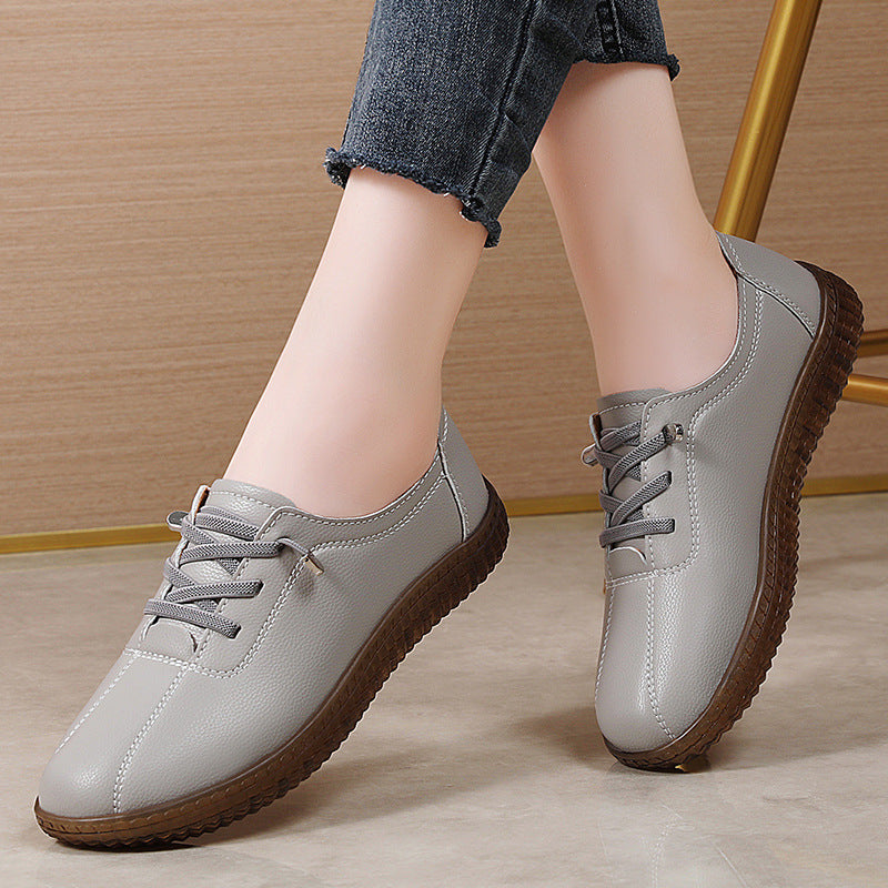 Women's Calfskin Soft Bottom Slip-On Mother/Loafer Shoes