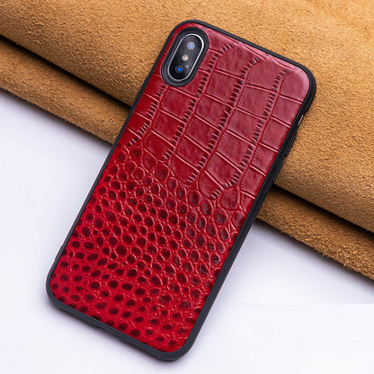 Luxury Crocodile Pattern Genuine Leather Phone Case for iPhone 14 13 12 11 Pro Max - Premium Slim Back Cover