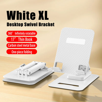 Metal Enlarged 360° Rotating Phone & Tablet Stand - Foldable Desktop Support Bracket