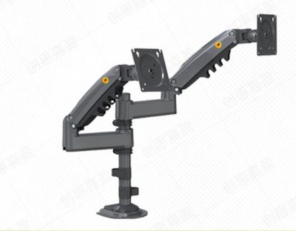 Dual Monitor Arm H180 - Full Motion Adjustable Swivel and Rotate Computer Mount