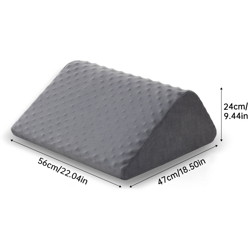 Foam Wedge Elevation Pillow - Back Support & Leg Elevation Cushion for Sleeping & Recovery