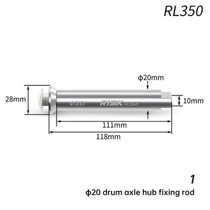 RISK RL350 Bicycle Hub Maintenance Vise Clamp Tool - 20mm Thru Axle Drum Hub Fixing Rod