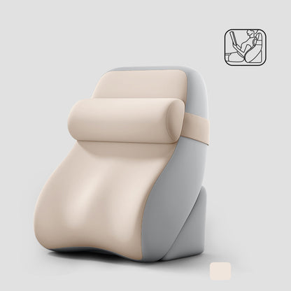 Memory Foam Reading Pillow with Neck Roll - Ergonomic Bed Backrest Support Cushion