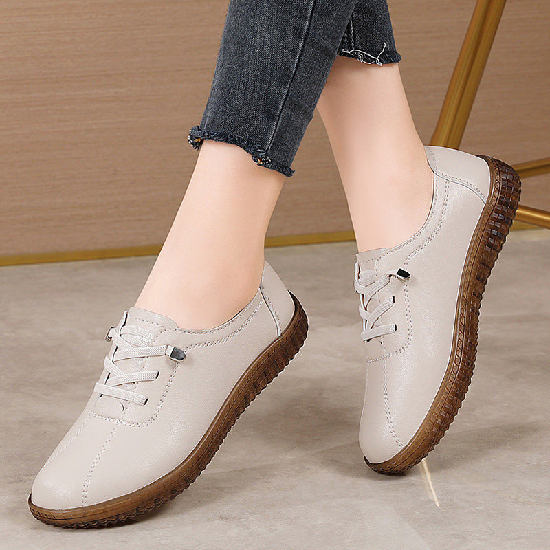 Women's Calfskin Soft Bottom Slip-On Mother/Loafer Shoes