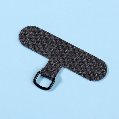 Universal Adhesive Phone Lanyard Patch Card - Fabric Phone Case Tether Tab with Metal Ring