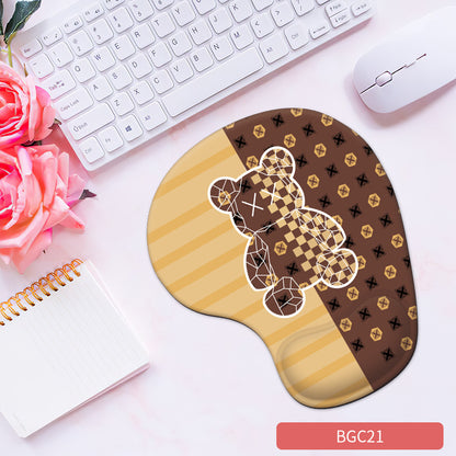 Cute Bunny Silicone Wrist Rest Mouse Pad - Soft Ergonomic Non-Slip Hand Support Pad for Gaming