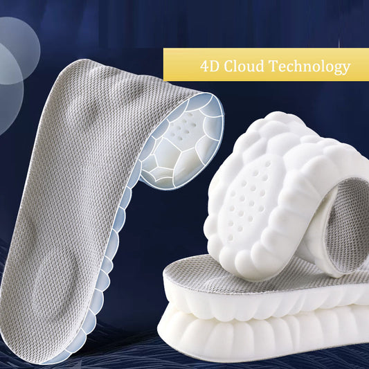4D Cloud Soft Shock Absorbing Sports Insoles