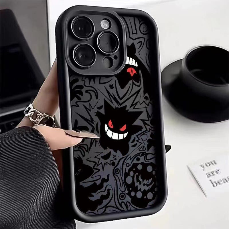 Red Eye Gengar Graphic Phone Case - Slim Soft Silicone Protective Cover for Apple iPhone