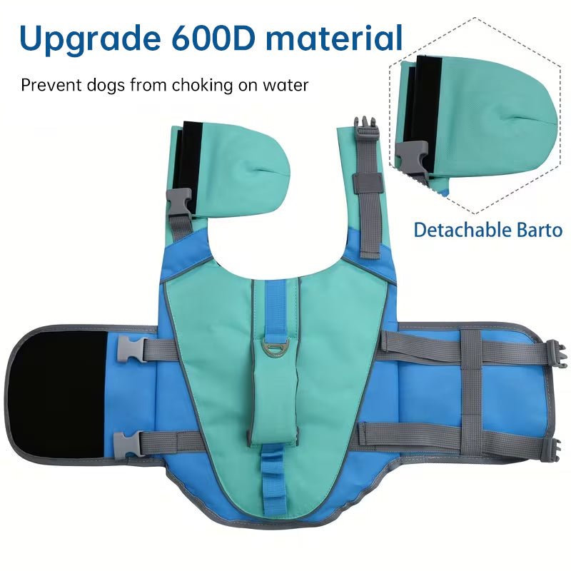 Reflective Dog Life Vest for Swimming - Breathable High Buoyancy Pet Safety Jacket