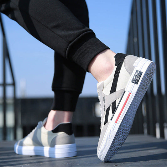 Classic Lightweight Canvas Skate Shoes for Men - Casual Board Sneakers