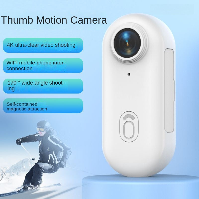 4K Miniature Sports Action Camera - Portable Magnetic Thumb Recorder for Biking & Vlogs