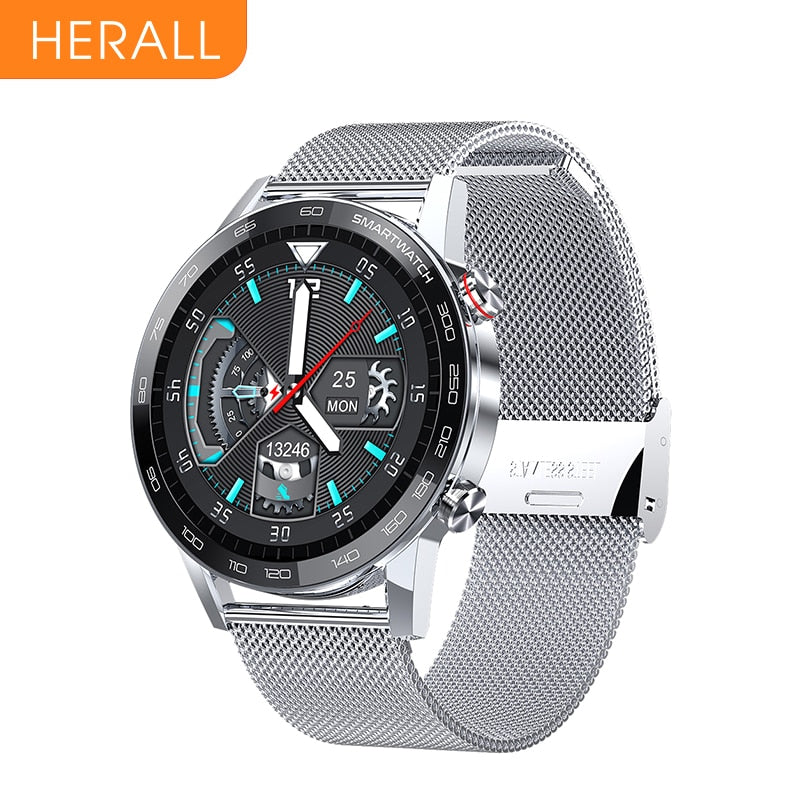 HERALL ECG Smart Watch for Men - IP68 Waterproof Smartwatch with Blood Pressure & Heart Rate Monitor