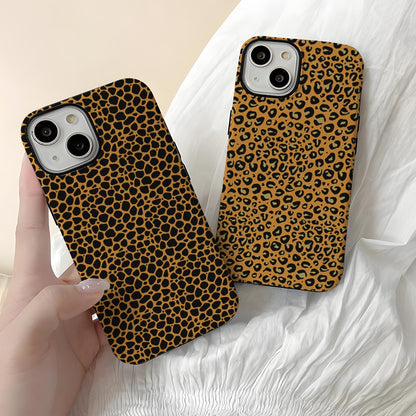 Classic Leopard Print Protective Hard Phone Case for iPhone 16 15 14 13 Pro Max