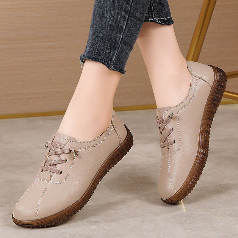 Women's Calfskin Soft Bottom Slip-On Mother/Loafer Shoes
