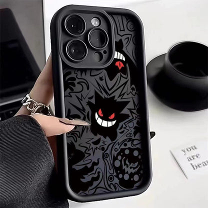 Red Eye Gengar Graphic Phone Case - Slim Soft Silicone Protective Cover for Apple iPhone