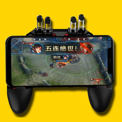 AK66 Mobile Game Controller - PUBG Shooter Fire Button Gamepad with Metal Triggers