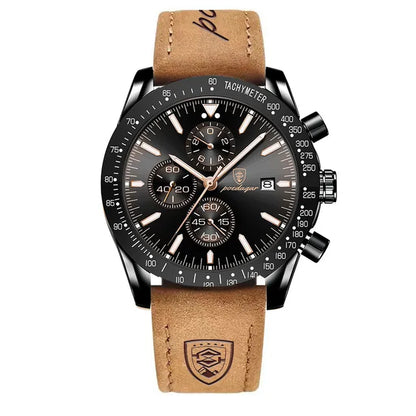 Multi-Functional Blue Dial Men's Business Watch - Premium Sports Watch with Silicone Strap