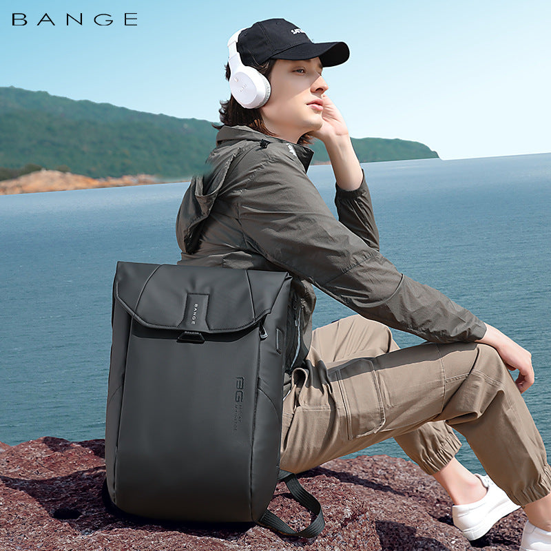 BANGE Premium Men's Business Backpack - Waterproof Laptop & School Bag