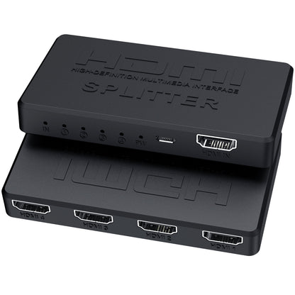 1x4 HDMI Splitter 4K - Mini 1-in 4-Out HD Video Splitter Box for Multiple Screens & Displays