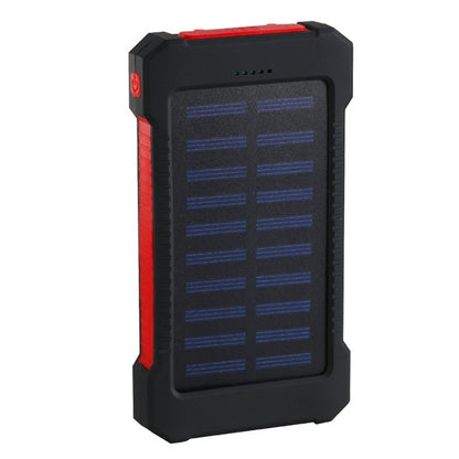 Portable Waterproof Solar Power Bank 20000mAh with LED Light - Dual USB External Battery Charger
