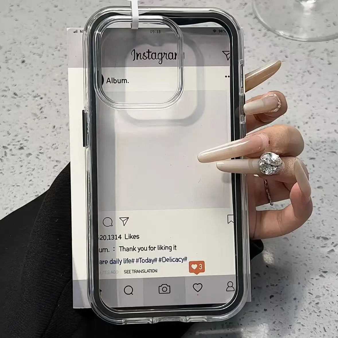 2-in-1 Solid Color Border Transparent Phone Case - Anti-Drop Clear Soft Cover for iPhone
