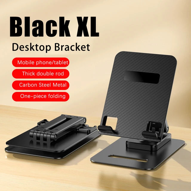 Metal Enlarged 360° Rotating Phone & Tablet Stand - Foldable Desktop Support Bracket