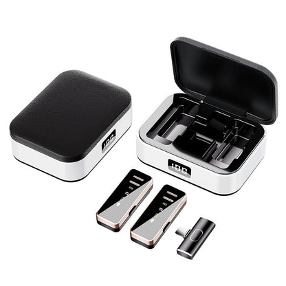 S18 Wireless Lavalier Microphone with Charging Case - Noise Reduction Digital Display Live Mic