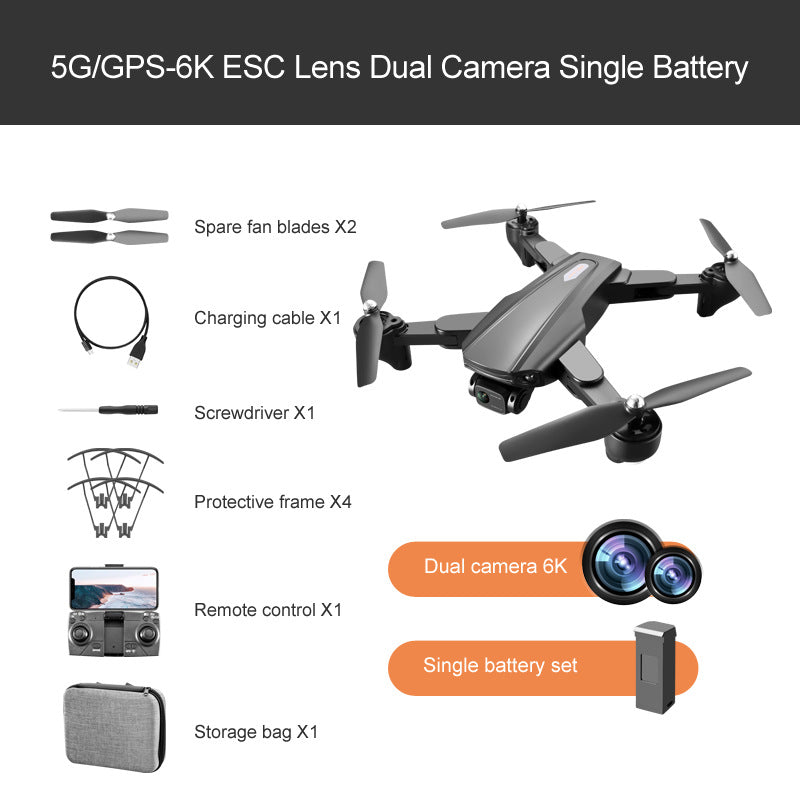 R20 GPS Drone with 4K Dual Camera - 5G WiFi HD Aerial Photography Quadcopter with Optical Flow & Return to Home