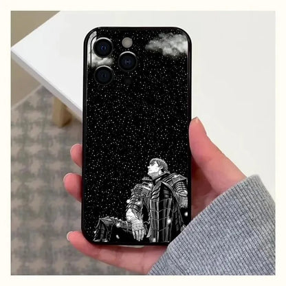 Anime Berserk Guts Black Swordsman Phone Case - Shockproof Soft TPU Protective Cover for iPhone