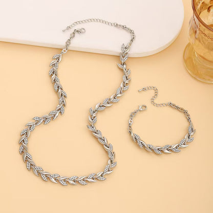 Elegant Sparkling Full Rhinestone Mermaid Jewelry Set for Women