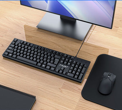 Lei Lang T15 Office Keyboard - USB Wired Computer Keyboard for Laptops and Desktops