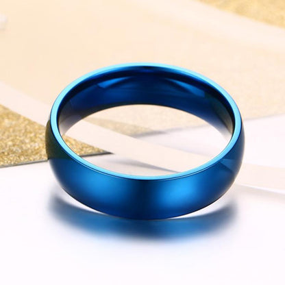 Vnox 6mm Classic Plain Polished Wedding Ring / Simple Comfort Fit Stainless Steel Band for Men and Women
