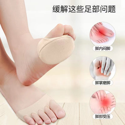Silicone High Heel Half Sole Socks - Invisible Forefoot Cushions for Women