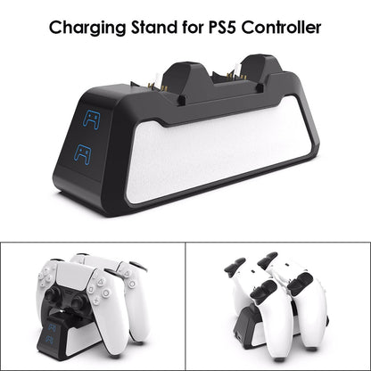 PS5 Dual Controller Charging Dock - Fast USB Type-C Charger Stand for PlayStation 5 Joysticks