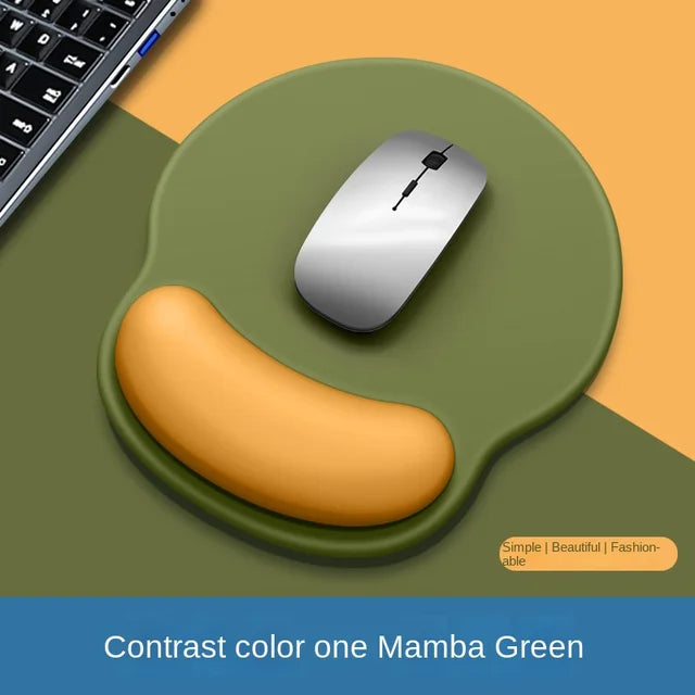 Gradient Silicone Mouse Pad with Wrist Rest - Ergonomic Anti-Slip Wrist Support Pad for Computer & Office