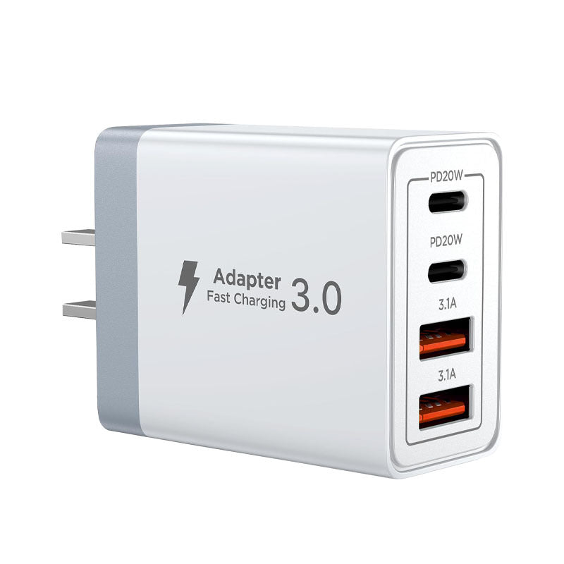 Dual PD 20W & Multi-Port USB Fast Charger - US Plug Power Adapter for iPhone & Smartphone