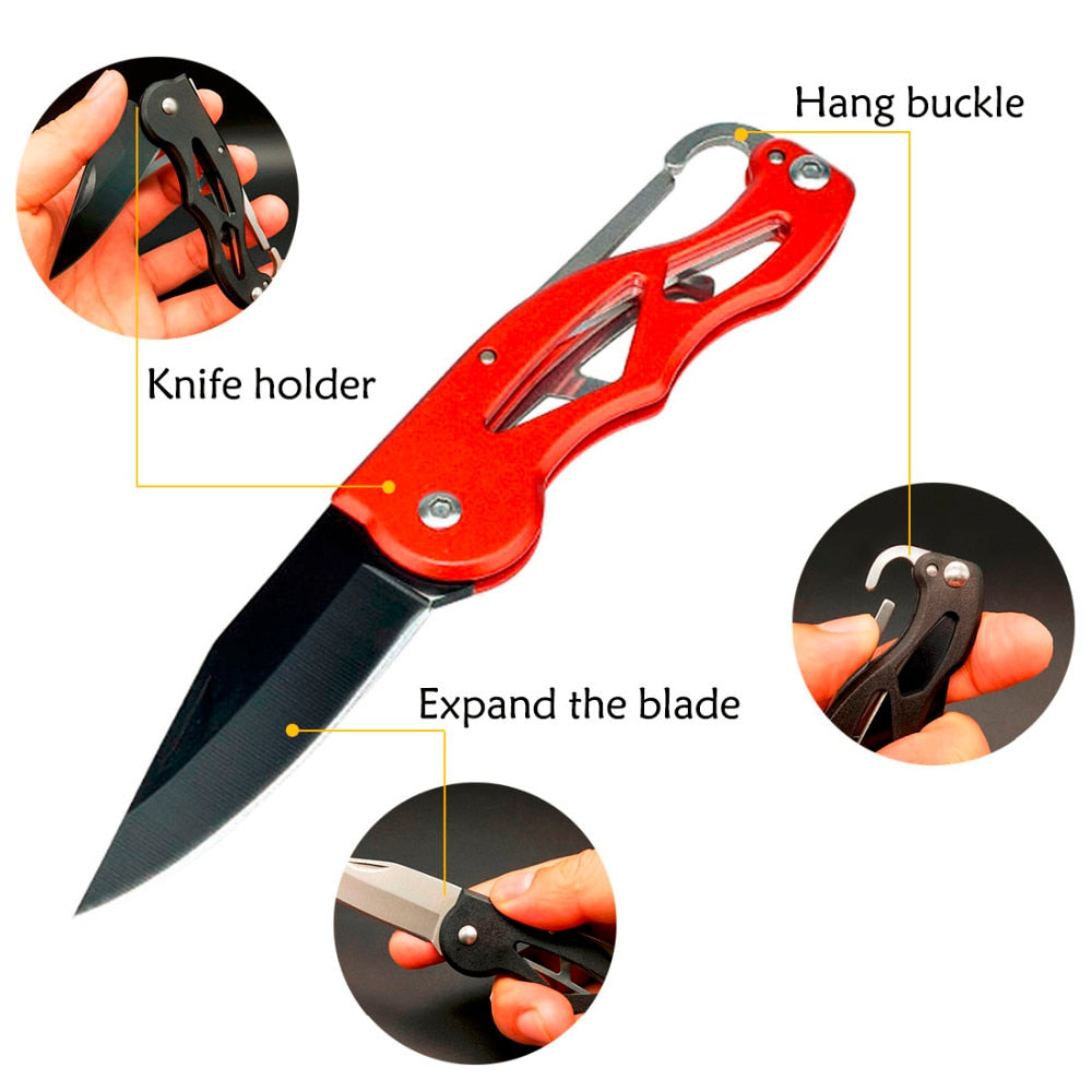 Outdoor Multifunctional Foldable Pocket Knife – Lightweight Aluminum Handle EDC