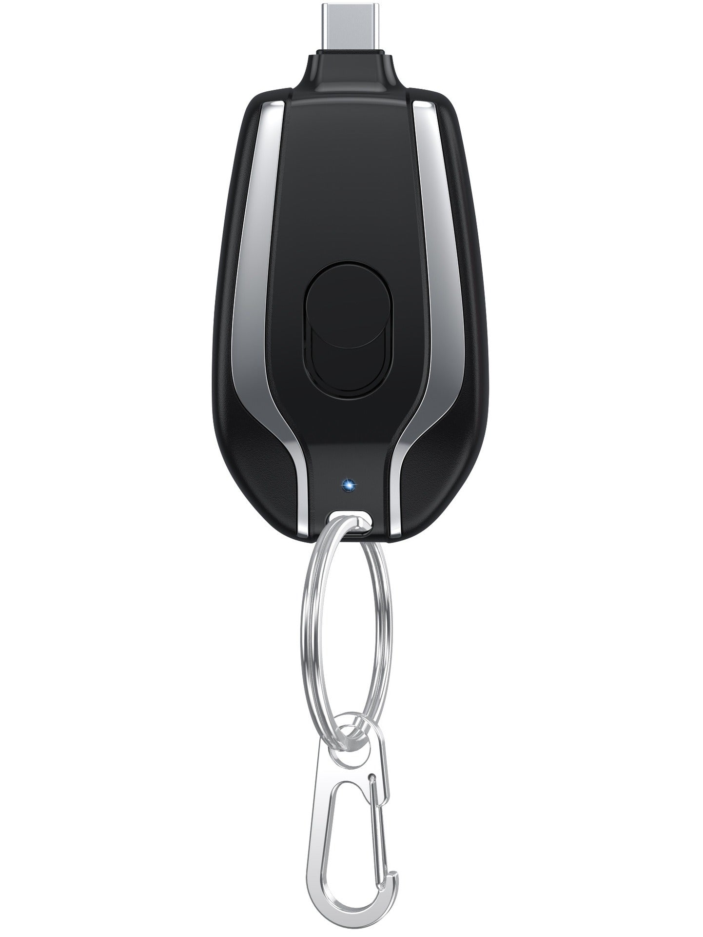 Mini Keychain Power Bank 1500mAh - Portable Ultra-Compact Emergency Battery Charger with Carabiner Clip