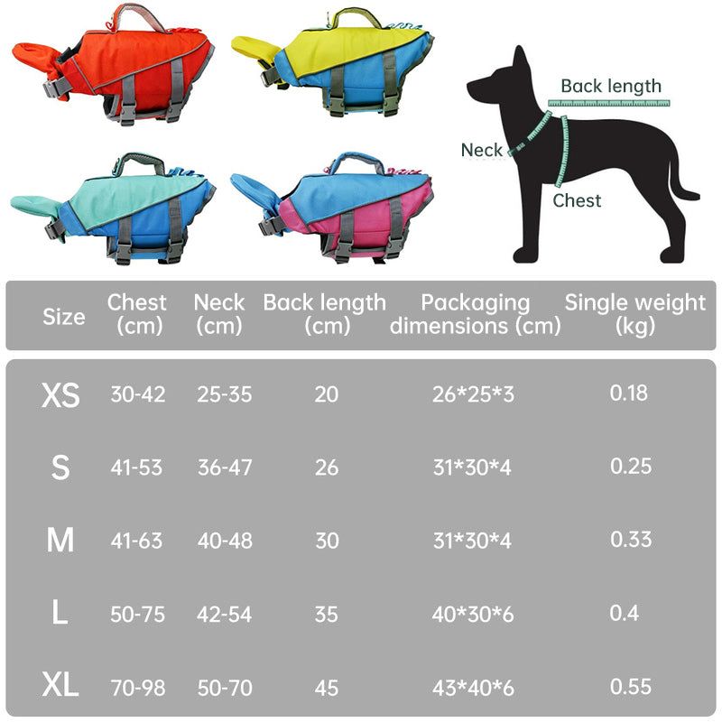 Reflective Dog Life Vest for Swimming - Breathable High Buoyancy Pet Safety Jacket