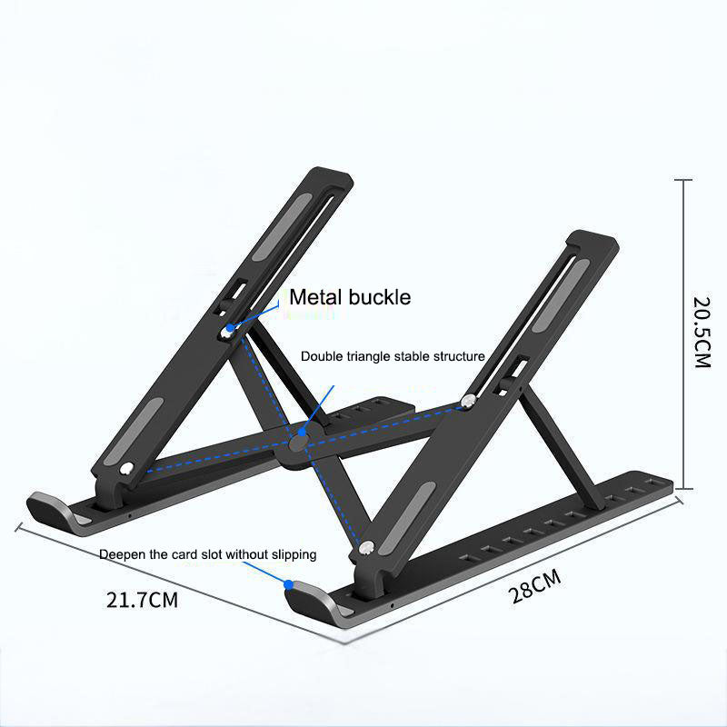 Portable Aluminum Laptop Riser - N3 Ergonomic Foldable Stand and Cooling Holder