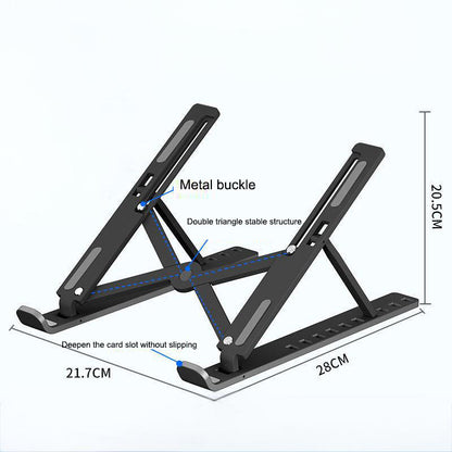 Portable Aluminum Laptop Riser - N3 Ergonomic Foldable Stand and Cooling Holder