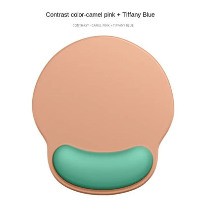 Gradient Silicone Mouse Pad with Wrist Rest - Ergonomic Anti-Slip Wrist Support Pad for Computer & Office