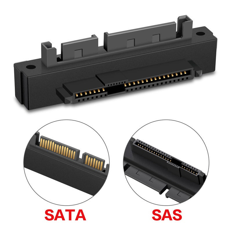 SATA to SAS 90-Degree Right-Angle Adapter - SFF-8482 Motherboard Storage Connector