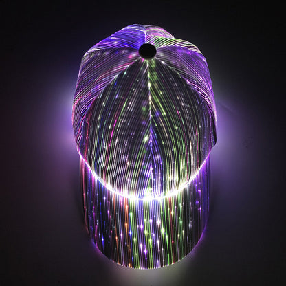Hot Selling LED Fiber Optic Light-Up Baseball Cap | Glow Party & Festival Flashing Hat