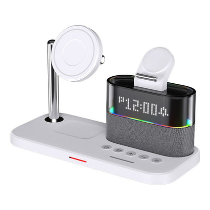 3-in-1 Magnetic Wireless Charger with Digital Clock - Fast Charging Station for iPhone, Apple Watch & AirPods