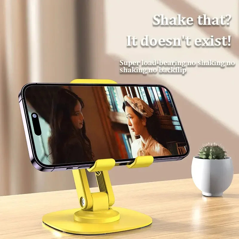 Foldable Rotating Phone Stand - Adjustable Desktop Tablet & Smartphone Holder Support