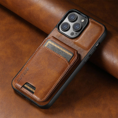 Multi-Slot Leather Bifold Wallet Phone Case for iPhone 16 Plus 15 14 Pro Max - Detachable Card Holder Cover