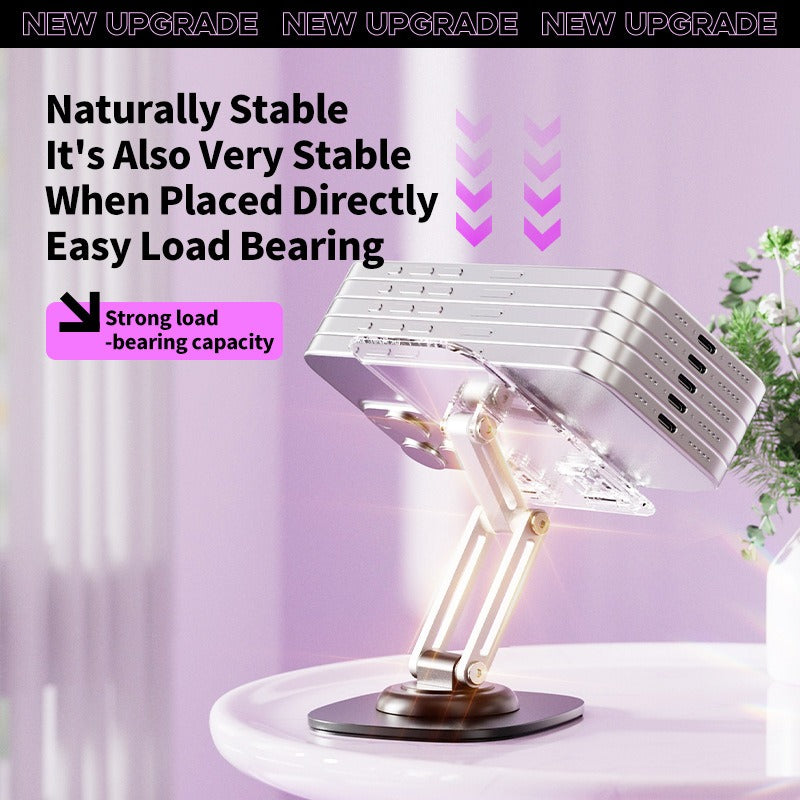 Transparent Acrylic Desktop Phone Stand - Dual-Arm Triaxial Adjustable Holder